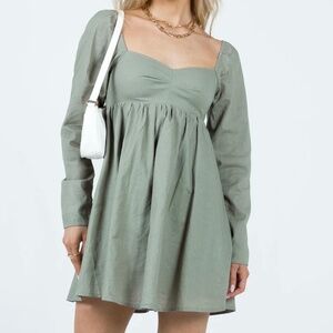 Princess polly mini dress in the color sage
